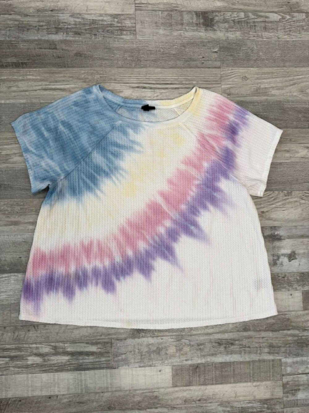 Torrid tie dye waffle knit short sleeve top size 3X I50